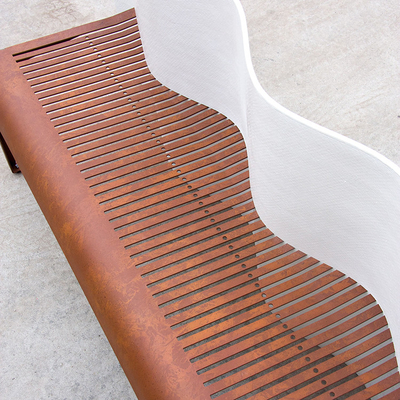 Banco al aire libre elegante adaptable del jardín del metal de los muebles del metal