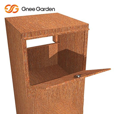 Función multi aherrumbrada de acero del metal de Corten de los muebles del paquete de la caja de acero al aire libre del descenso