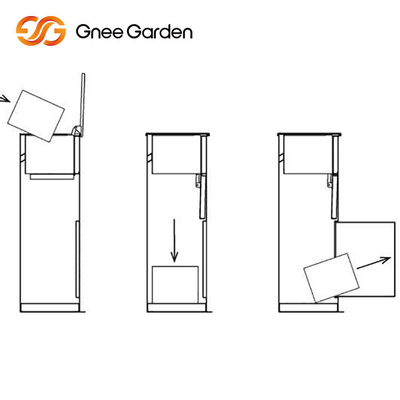 Buzón de acero modificado para requisitos particulares del metal de Corten de la vertical al aire libre de acero de los muebles