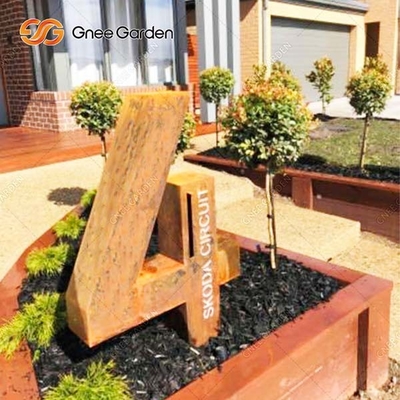 El SGS aprueba la caja de letra de acero de Corten de los muebles al aire libre del metal libre
