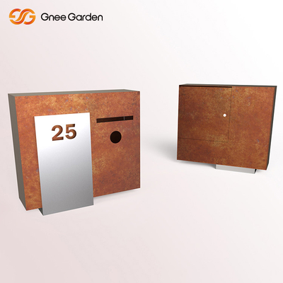 Diseño antiguo 1000*800m m del buzón de acero al aire libre a prueba de herrumbre de Corten