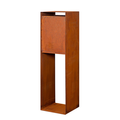 Resistiendo a la vertical de acero de acero de la caja del descenso del paquete del metal de Corten decorativa