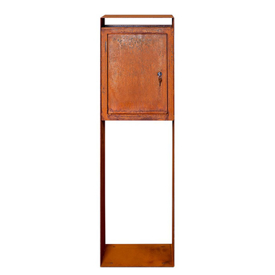 Resistiendo a la vertical de acero de acero de la caja del descenso del paquete del metal de Corten decorativa