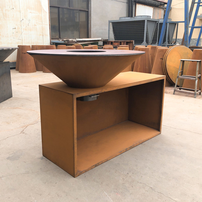 Tabla de acero rectangular del fuego de Corten de la función multi con almacenamiento del registro