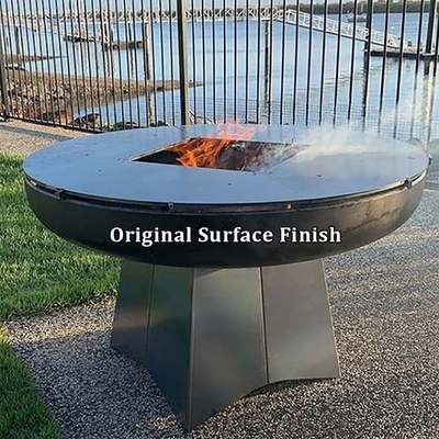 Corten Steel KD - Fogata para barbacoa al aire libre, redonda, preoxidada