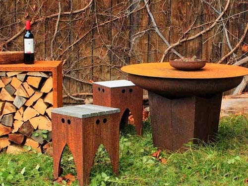 Parrilla portátil del Bbq del acero de Corten para el camping al aire libre interior del restaurante