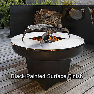 Patio al aire libre BBQ Fire Pit Grill Mesa Corten Steel Pre Oxidado