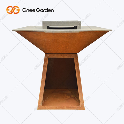 Jardín al aire libre Teppanyaki Bbq Grill tamaño grande multifuncional con cocina repisa