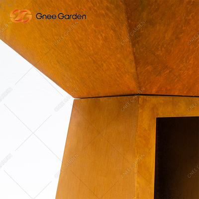 Fuego de acero Pit Grill Trapezoid Shaped Outdoor de la BARBACOA de Corten que cocina las parrillas para el jardín