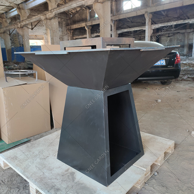Fuego de acero Pit Grill Trapezoid Shaped Outdoor de la BARBACOA de Corten que cocina las parrillas para el jardín