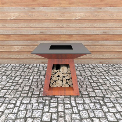fuego de acero movible grueso Pit Customized Size de la barbacoa de 3m m Corten