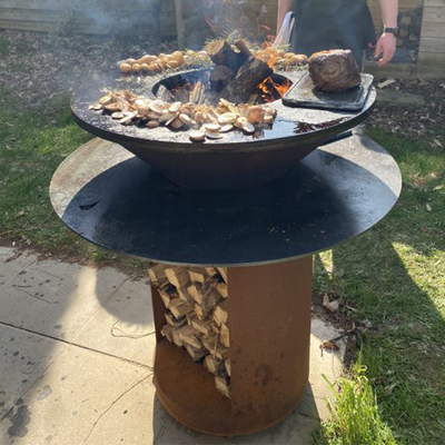 Cocina al aire libre Corten Metal Barbacoa Grill Heavy Duty
