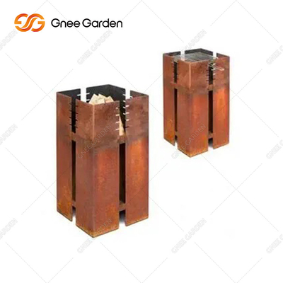 Mesa Barbacoa Carbón Acero Corten 3mm Espesor