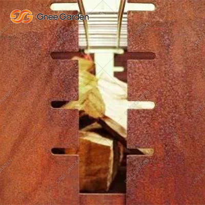 carbón de leña de acero cuadrado de la parrilla de la BARBACOA de 1200m m Corten que quema decorativo