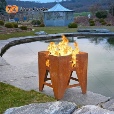 Cocina al aire libre del patio que cocina la aduana de la parrilla del Bbq del carbón de leña del acero de Corten