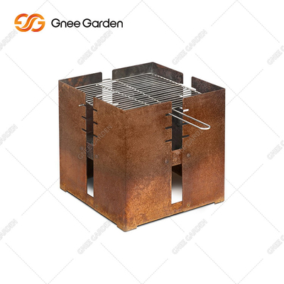 Mesa Barbacoa Carbón Acero Corten 3mm Espesor
