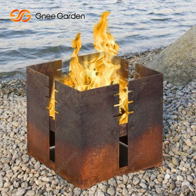 Mesa Barbacoa Carbón Acero Corten 3mm Espesor