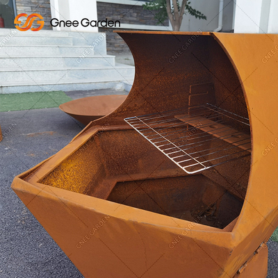 Parrilla de acero al aire libre de Pit Barbecue Grill Bbq Brazier del fuego del metal de Corten