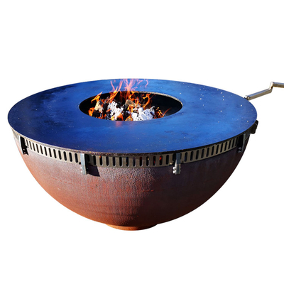 Acero portátil de corten del hoyo de la hoguera de la capa doble para el Bbq que quema que acampa