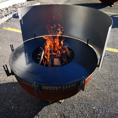 Acero portátil de corten del hoyo de la hoguera de la capa doble para el Bbq que quema que acampa
