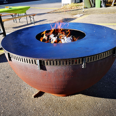 Acero portátil de corten del hoyo de la hoguera de la capa doble para el Bbq que quema que acampa