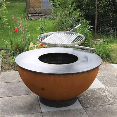 La barbacoa al aire libre durable de la cocina asa a la parrilla el fuego de acero Pit Grill de la barbacoa de Corten
