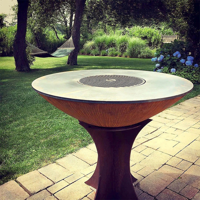 parrillas de cocinar al aire libre de acero de 1000m m Corten con la base desmontable