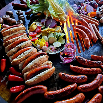 Parrillas de cocinar al aire libre 3m m gruesas de gran tamaño con el círculo Plancha