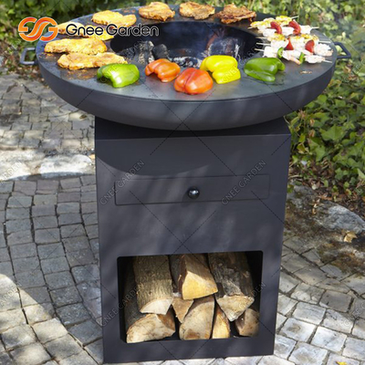 Cocina al aire libre del patio que cocina la aduana de la parrilla del Bbq del carbón de leña del acero de Corten