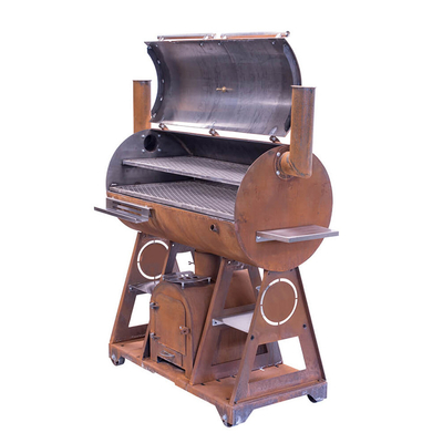Estufa de cocina para acampar al aire libre con barbacoa y parrilla de acero Corten