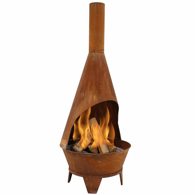 Tamaño de encargo decorativo de los hoyos de fuego del tesoro del jardín del acero de Corten