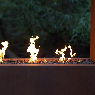 Hoyo ardiendo del fuego de madera de acero resistente del diseño simple 72 pulgadas