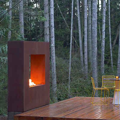 Hoyo ardiendo del fuego de madera de acero resistente del diseño simple 72 pulgadas