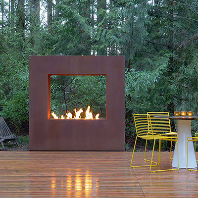 Hoyo ardiendo del fuego de madera de acero resistente del diseño simple 72 pulgadas