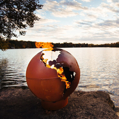 Fuego de acero hecho a mano Pit Balls Custom Design Fire Pit Balls de Corten