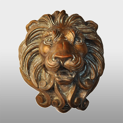 La altura de 18 pulgadas aherrumbró hierro de Lion Face Sculpture Unique Cast