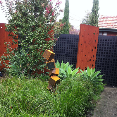 el jardín rústico abstracto grande del metal del grueso de 3m m esculpe el acero de Corten