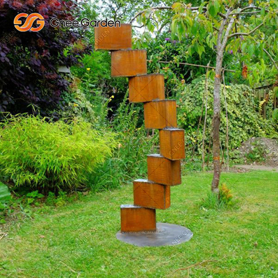 Escultura de acero al aire libre Rusty Metal Statues For Gardens grande de Corten