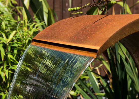 la fuente de agua aherrumbrada los 65cm de la bola modificó la decoración para requisitos particulares exterior