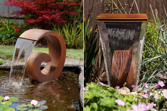 la fuente de agua aherrumbrada los 65cm de la bola modificó la decoración para requisitos particulares exterior