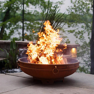 37 pulgadas que resisten al acero alrededor del fuego de acero Pit Portable Camping Brazier Outdoor