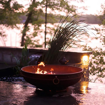 37 pulgadas que resisten al acero alrededor del fuego de acero Pit Portable Camping Brazier Outdoor