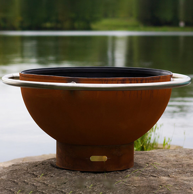 Fuego de acero portátil grande Pit For Courtyard del 120cm Corten