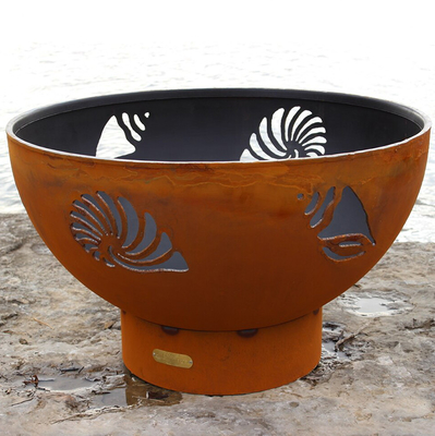 Fuego de acero al aire libre Pit Round Black Pre Rusted de Corten