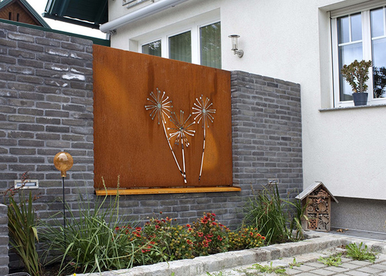 El diente de león del corte del laser modela Corten que el jardín de acero defiende la decoración
