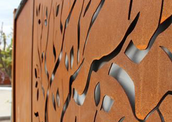 Diseño Rusty Corten Steel Privacy Screens 600*1200m m decorativos del roble