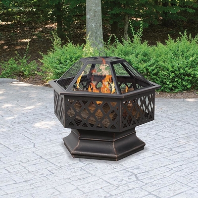 Hoyo de acero del fuego de Pit Decoration Portable Wood Burning del fuego del jardín al aire libre