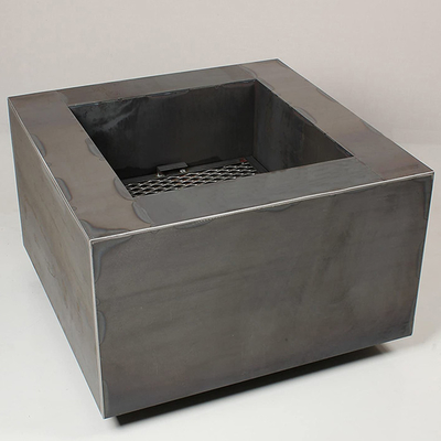 Hoyo ardiente de madera al aire libre 600 x 600 X H500mm del fuego del metal del cuadrado