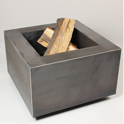 Hoyo ardiente de madera al aire libre 600 x 600 X H500mm del fuego del metal del cuadrado
