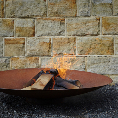 los 80cm Rusty Corten Fire Bowl Brazier al aire libre para el partido que acampa
